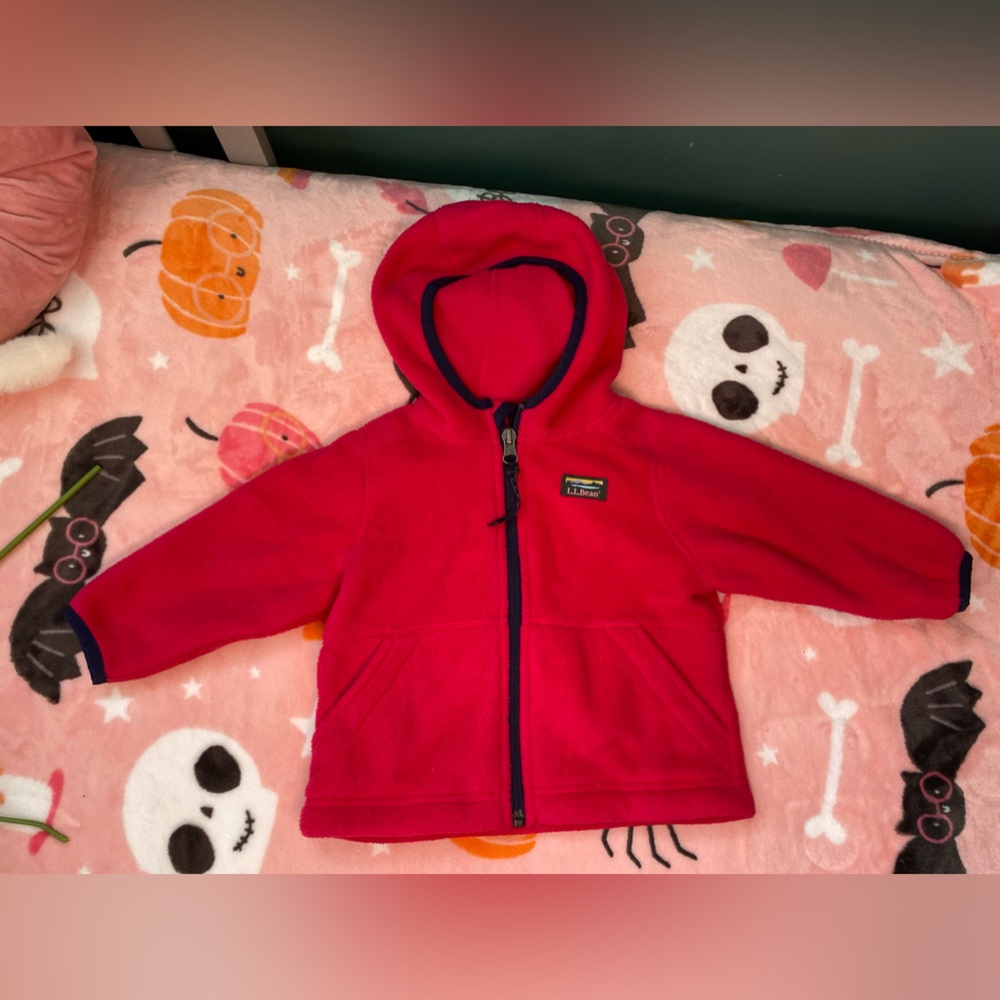 Ll bean girls 6-12 month fleece jacket